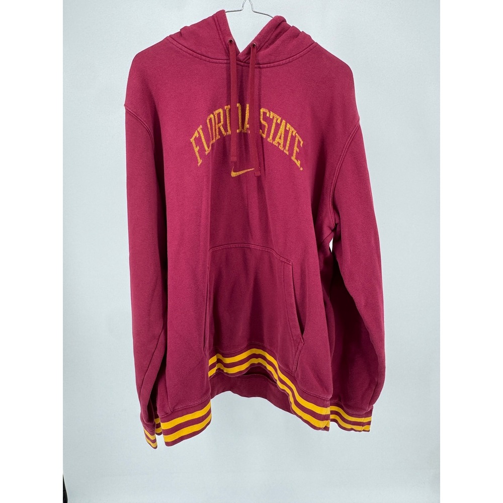 Nike Florida State Seminoles Hoodie Mens XL Stitched Maroon Gold Spell Out